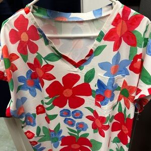 Floral V-Neck Women’s Top